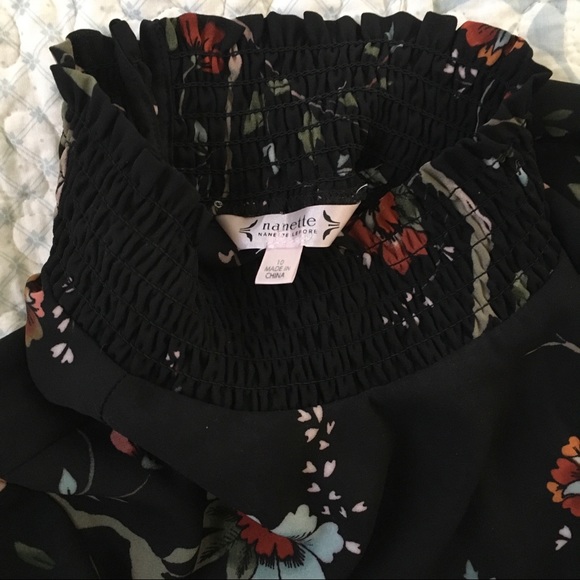 NWOT Nanette Lepore Floral Smock High Low Midi Dress - Picture 6 of 7